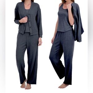 NEW! LIVE 2 LOUNGE 3-Piece Lounge Set | Heather Navy Blue | Small